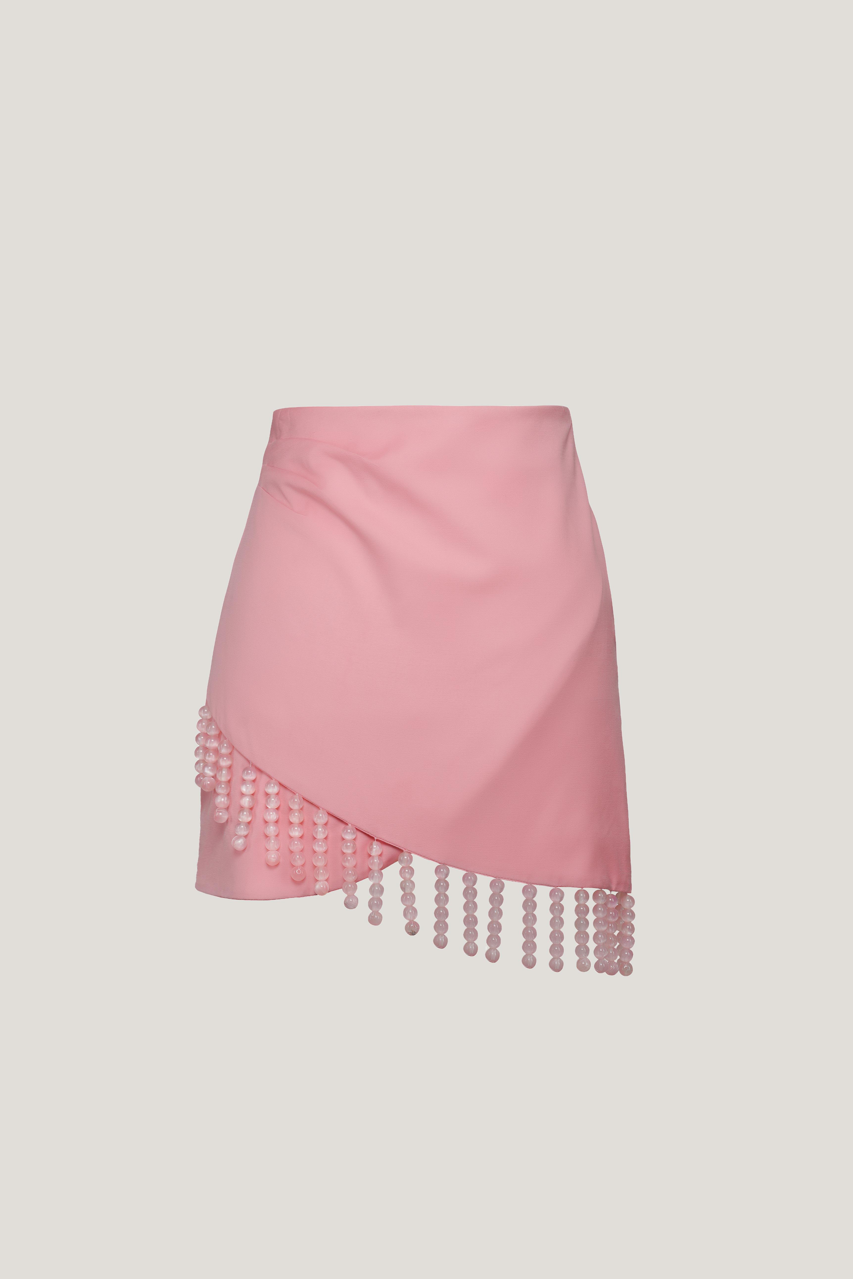 Rose mini wrap skirt